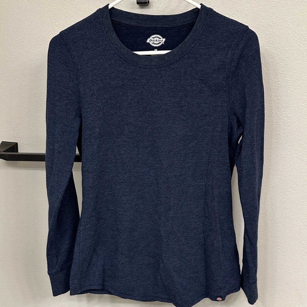 Dickies Women's Navy Long Sleeve Top